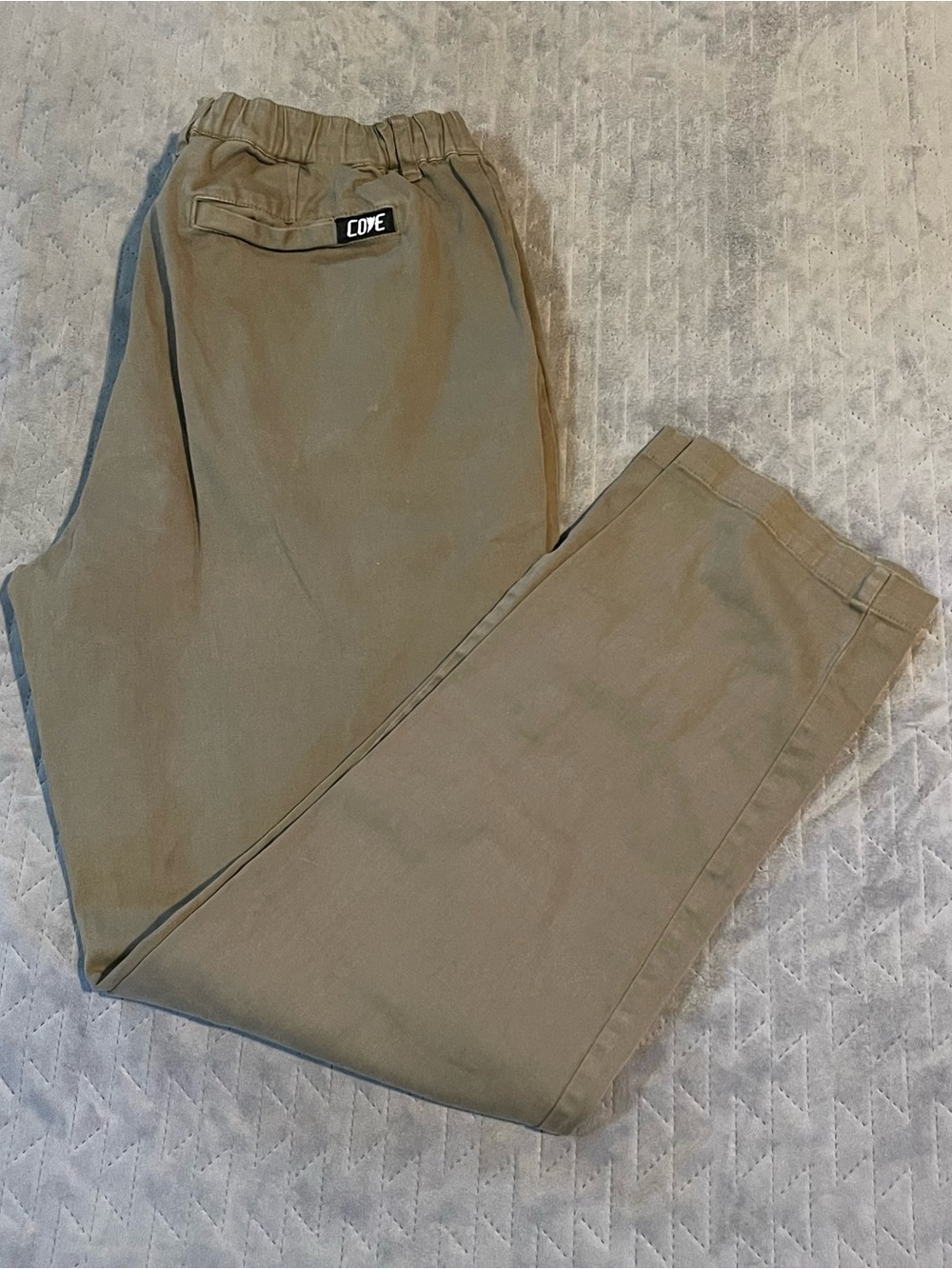 COVE elastic waist pants mens 34x31 pre-owned condition green